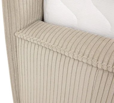 Egyszemélyes ágy 120 cm Camtana (krém + fekete) (ágyráccsal) (tárolóhellyel). 1103533