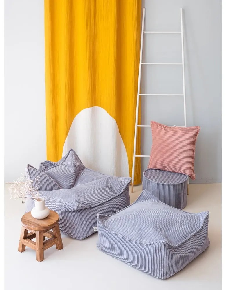 Kék kordbársony gyerek babzsákfotel Chair – Wigiwama
