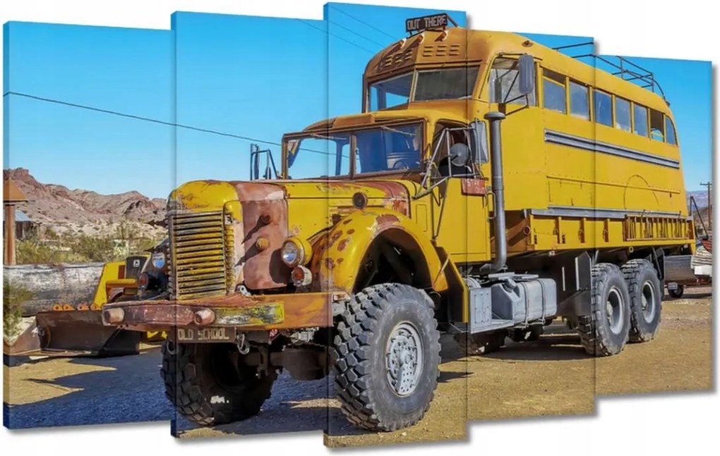 Képek 100x60 Sárga munkakocsi az USA-ból