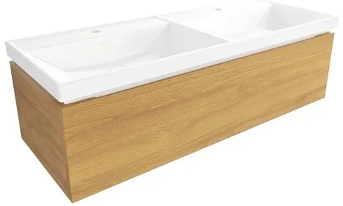 SAT Feel Fürdőszobaszekrény mosdóval 120x30x46 cm matt méztölgy SATFEEL120DMU4