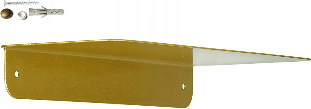 Polc 40x15x5cm Arany fém akasztós modern Loft stílusban