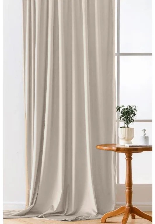 Sötétítő függöny VELVET bézs 140x250 cm (2 db), fém gyűrűk