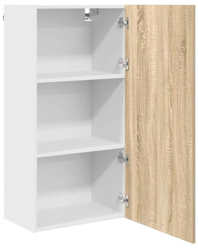 Függő szekrény Riga Sonoma tölgy és fehér 50 x 31 x 100 cm
