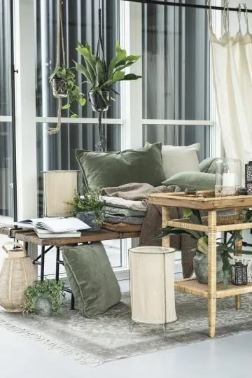 IB Laursen Gyertyatartó lámpás textil oldalakkal, S méret
