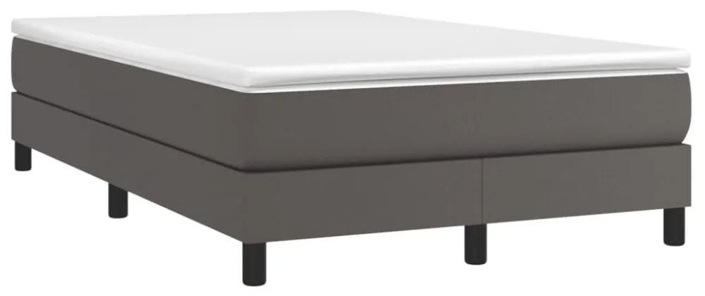 szürke műbőr rugós ágykeret 120x200 cm