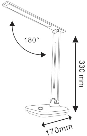 LED Dimmelhető érintős asztali lámpa VINTO LED/8W/230V fekete