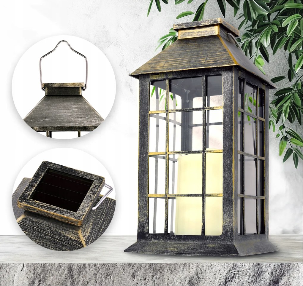 Napelemes lampion LED-es lámpa Kerti lámpa Lámpa