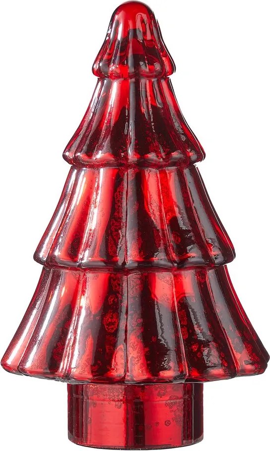 X-MAS üveg fenyő 20 cm , piros