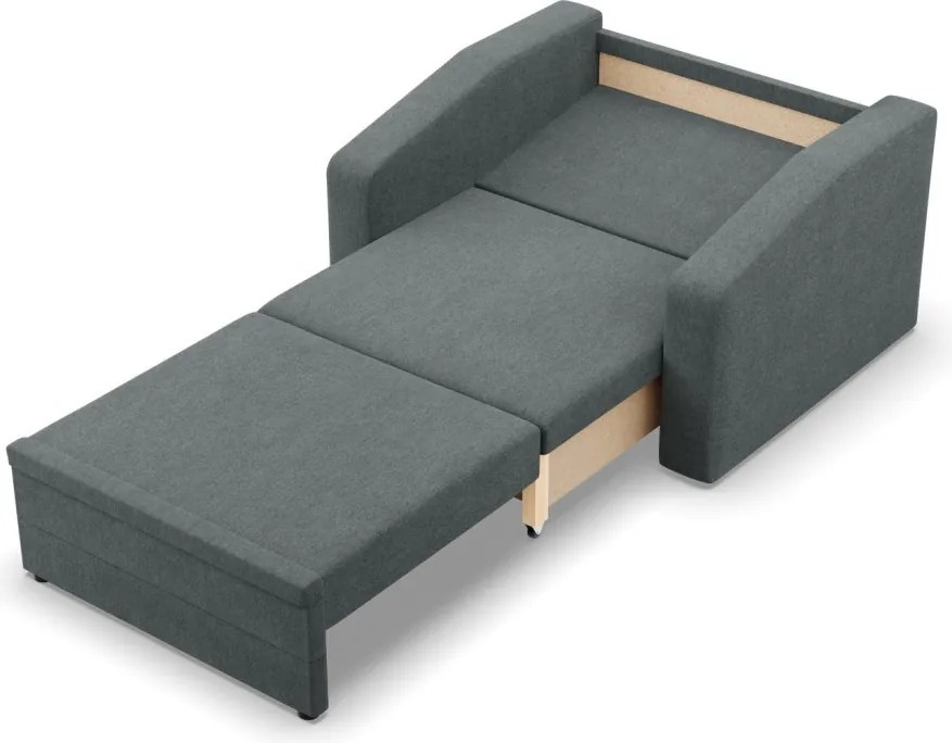 Vertico fekvőfotel, 80 cm széles, fonott, szürke