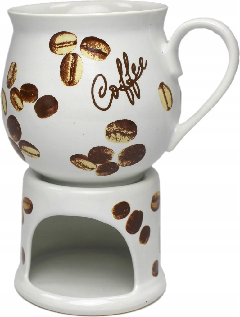 0,4 l-es kerámia bögre kávébab melegítővel