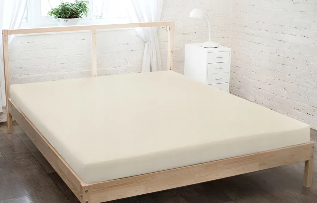 Gumis jersey lepedő 160x200 ekri