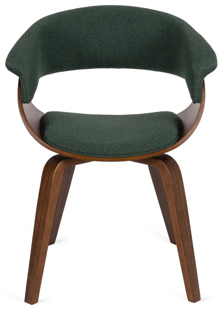 Elegáns Étkezőszék Zöld/Dió Színben. GARY 2