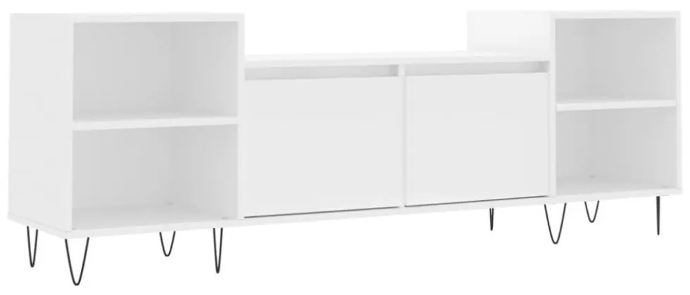 fehér szerelt fa TV-szekrény 160 x 35 x 55 cm