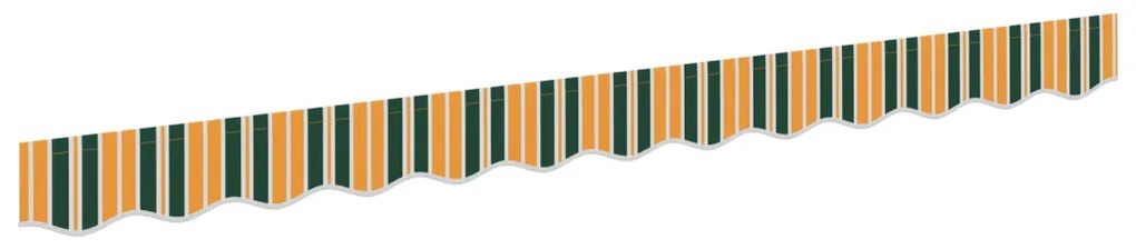 Napellenző Valance 2.5 m-es kerethez Zöld és Sárga 2.3x0.2 m