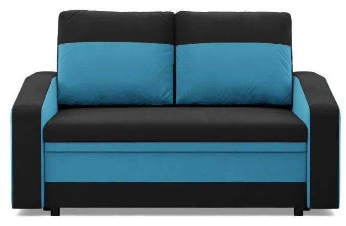 Hewlet kanapé, szövet anyag, fekete - kék