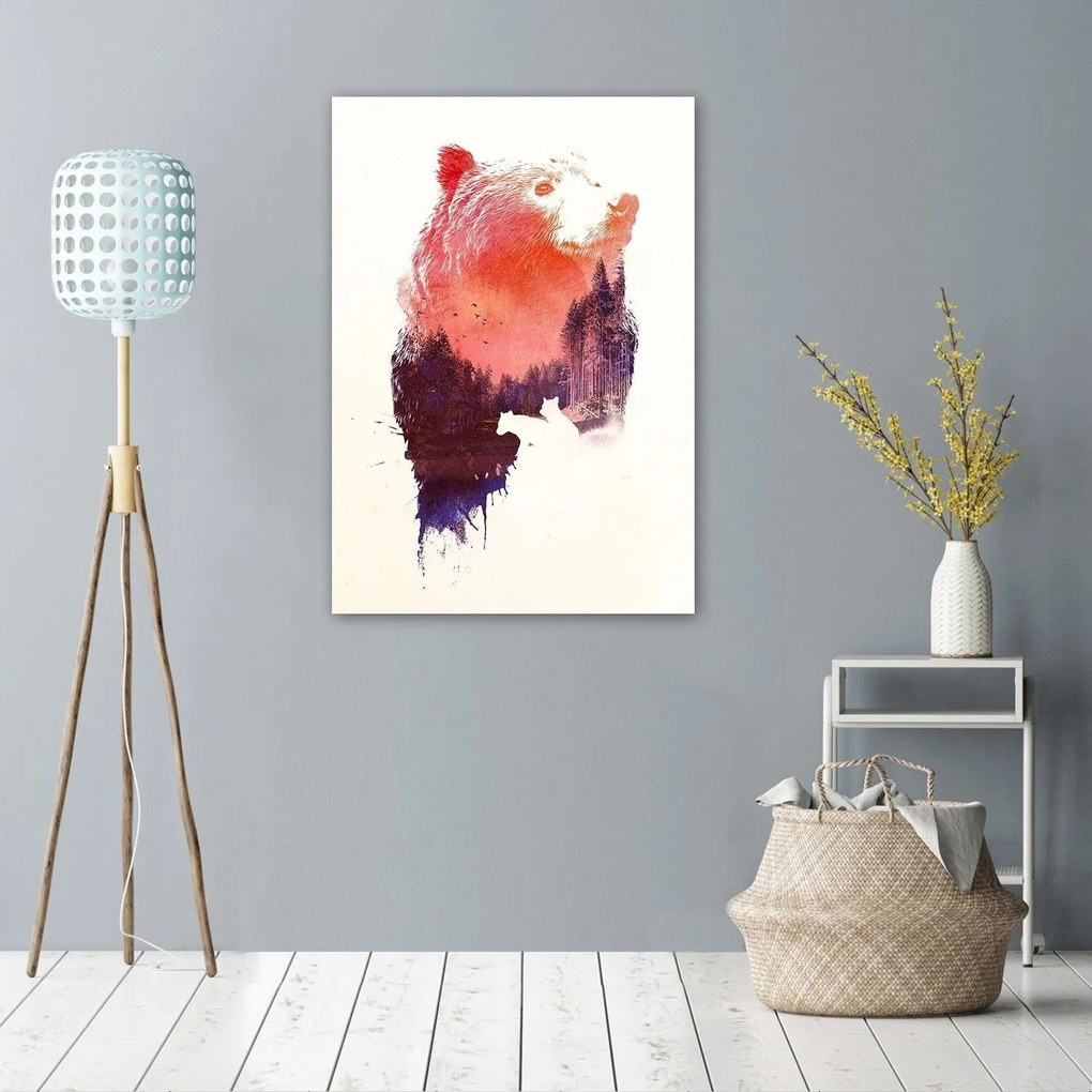 Gario Vászonkép Medve alakú erdő - Robert Farkas Méret: 60 x 90 cm
