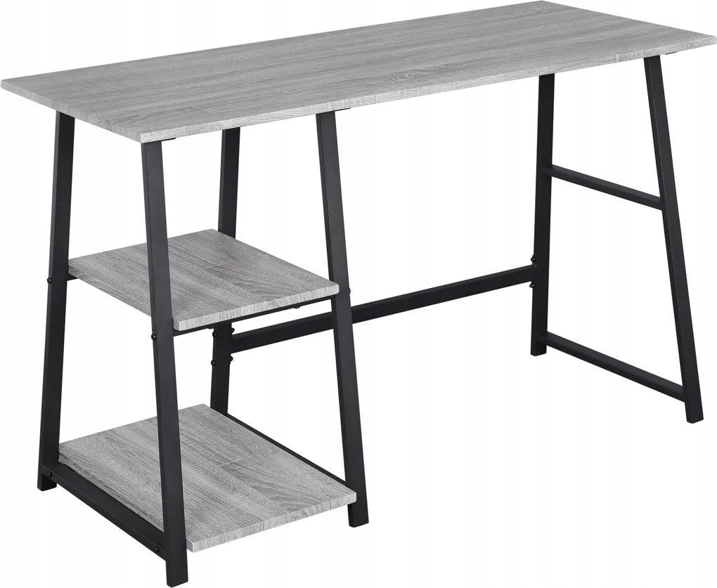 Téglalap alakú íróasztal Woltu Desk 120 x 50 x 120 cm szürke árnyalatok