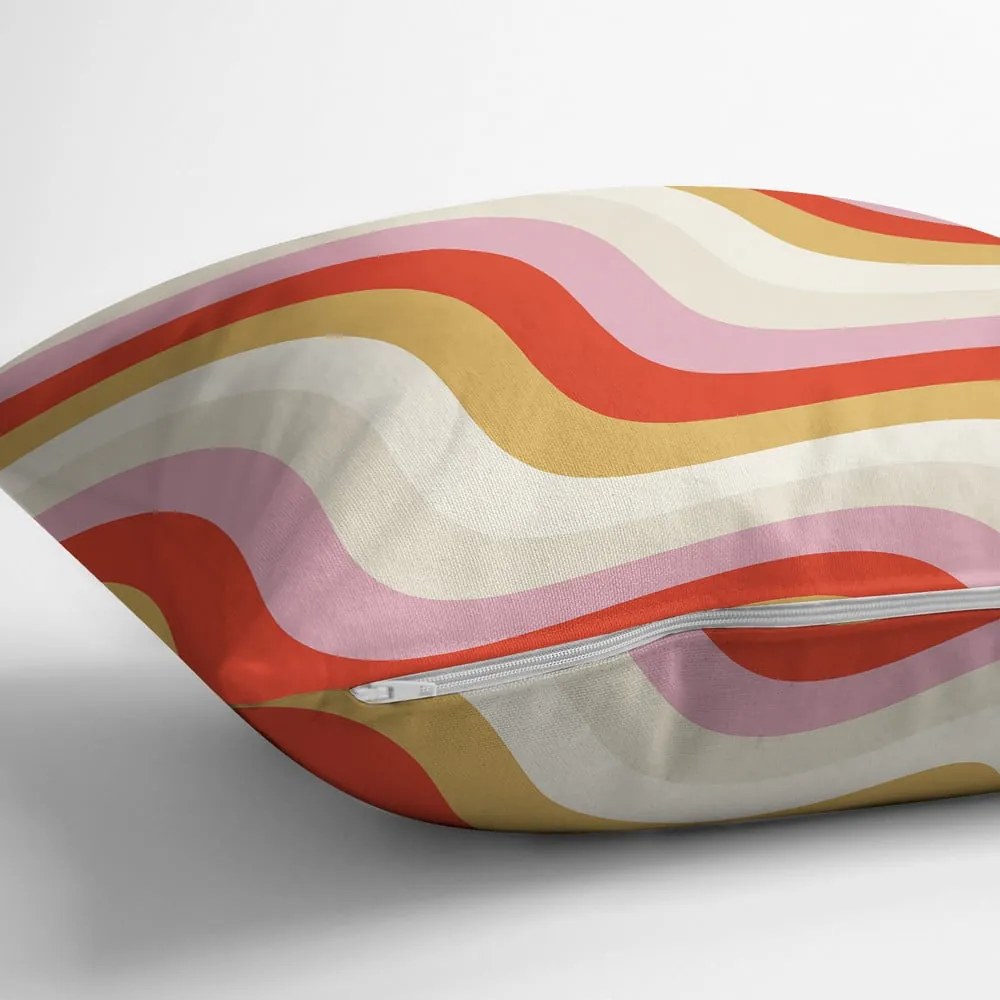 Párnahuzat 43x43 cm Creamy Raspberry Swirl – Mila Home