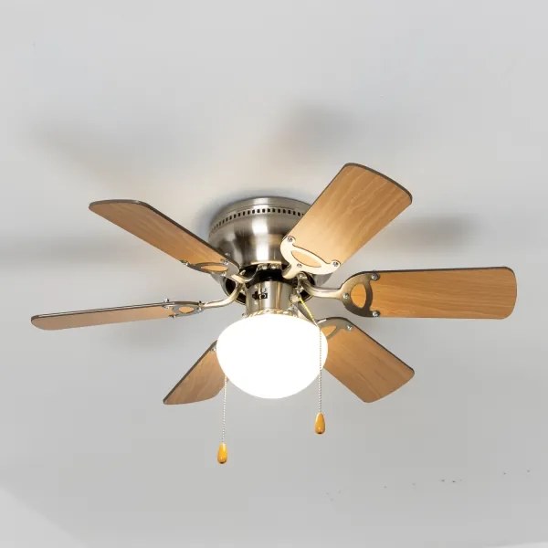 ZEVENTI - Mennyezeti ventilátor GALDANA 1xE27/60W/230V barna/bézs