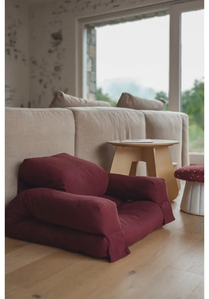 Mini Hippo feketés szürke relaxációs gyerekfotel - Karup Design