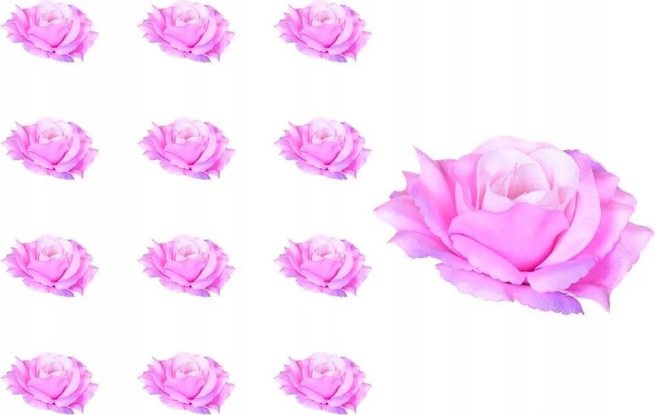 Rózsafej Sonia rózsaszín-lila 12 db-os művirág csokornyakkendő szett