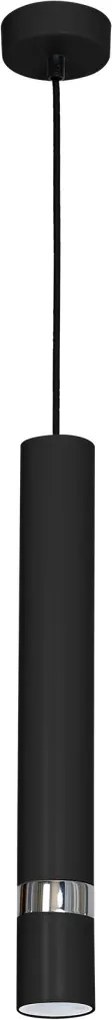 MILAGRO MLP1413 JOCKER BLACK Hengeres Függesztett Lámpa Króm, Matt Fekete GU10 IP20