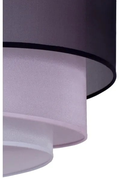 Duolla - Mennyezeti lámpa TRIO 1xE27/15W/230V á. 45 cm fekete/rózsaszín/ezüst