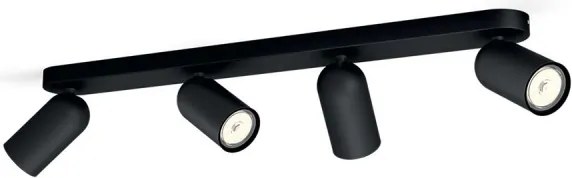 Philips - LED RGBW fényerőszabályozható spotlámpa 4xGU10/4,8W/230V3000K fekete + távirányító