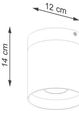 Sollux SL.1348 - spotlámpa RIF 1xGU10/10W/230V átm. 12 cm fehér