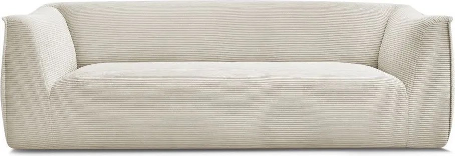 Bézs kordbársony kanapé 242 cm Giorgia – Bobochic Paris