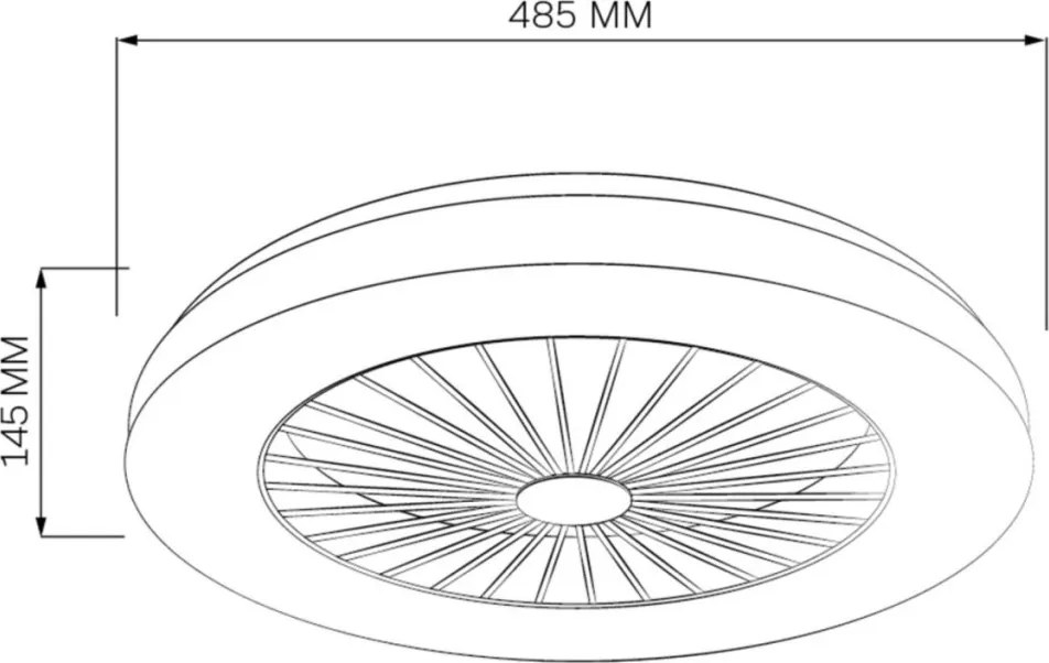 Polux KENYA 325808 Ventilátor 1x48W/LED 3000K-6000K 5300lm IP20