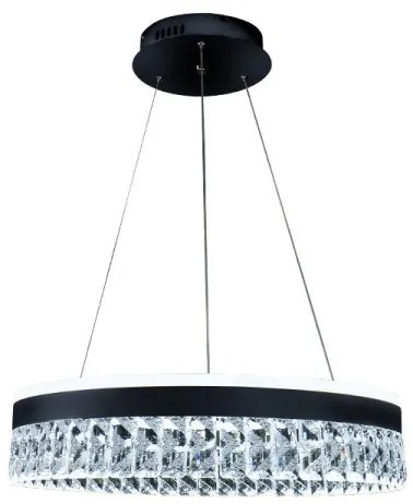 LED dimmelhető csillár zsinóron LED/90W/230V 3000-6500K fekete + távirányítás