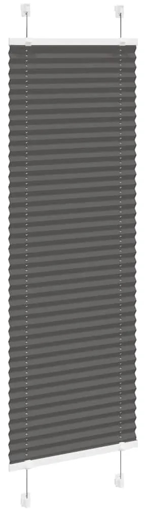pliszírozott redőny fekete 45x100 cm szövetszélesség 44,4 cm