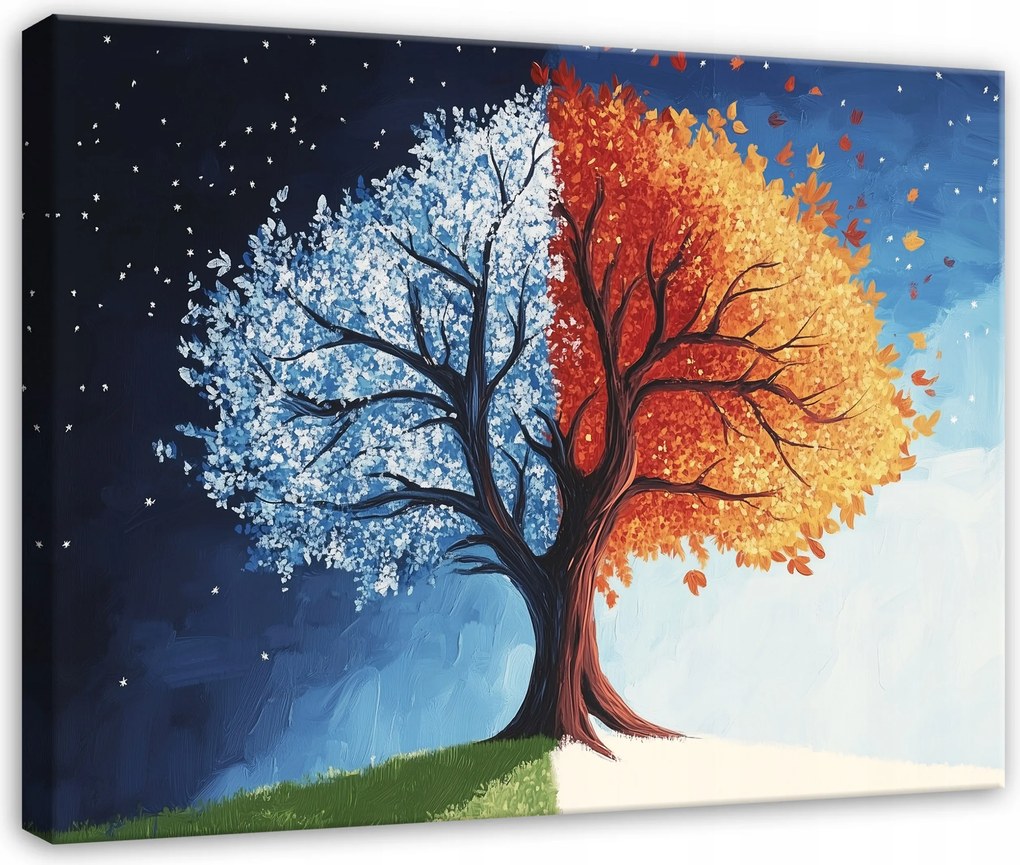 Vászonkép Az Élet Fája 3D Levelek A Nappali Hálószobájába Konyha Vászonkép 60x40