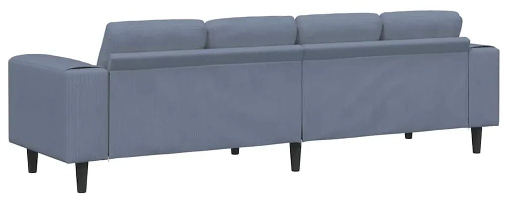 Szövet kanapé párnával Kék 208 cm Bársony anyag