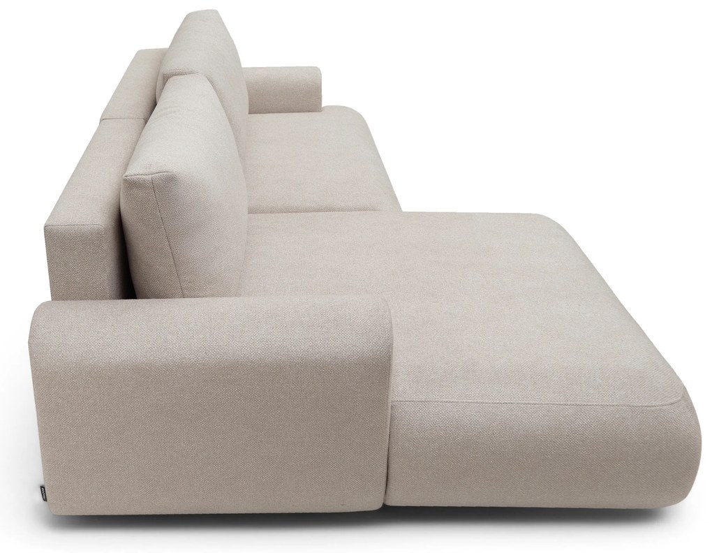 Lotulis Mini balos ágyazható sarokkanapé - krém vízlepergető szövet Blur 01