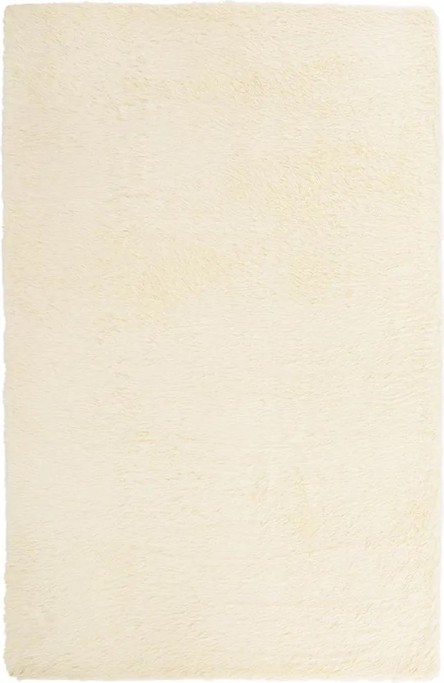 vidaXL krém poliészter hosszú szálú NAVARRA bozontos szőnyeg 130x200cm