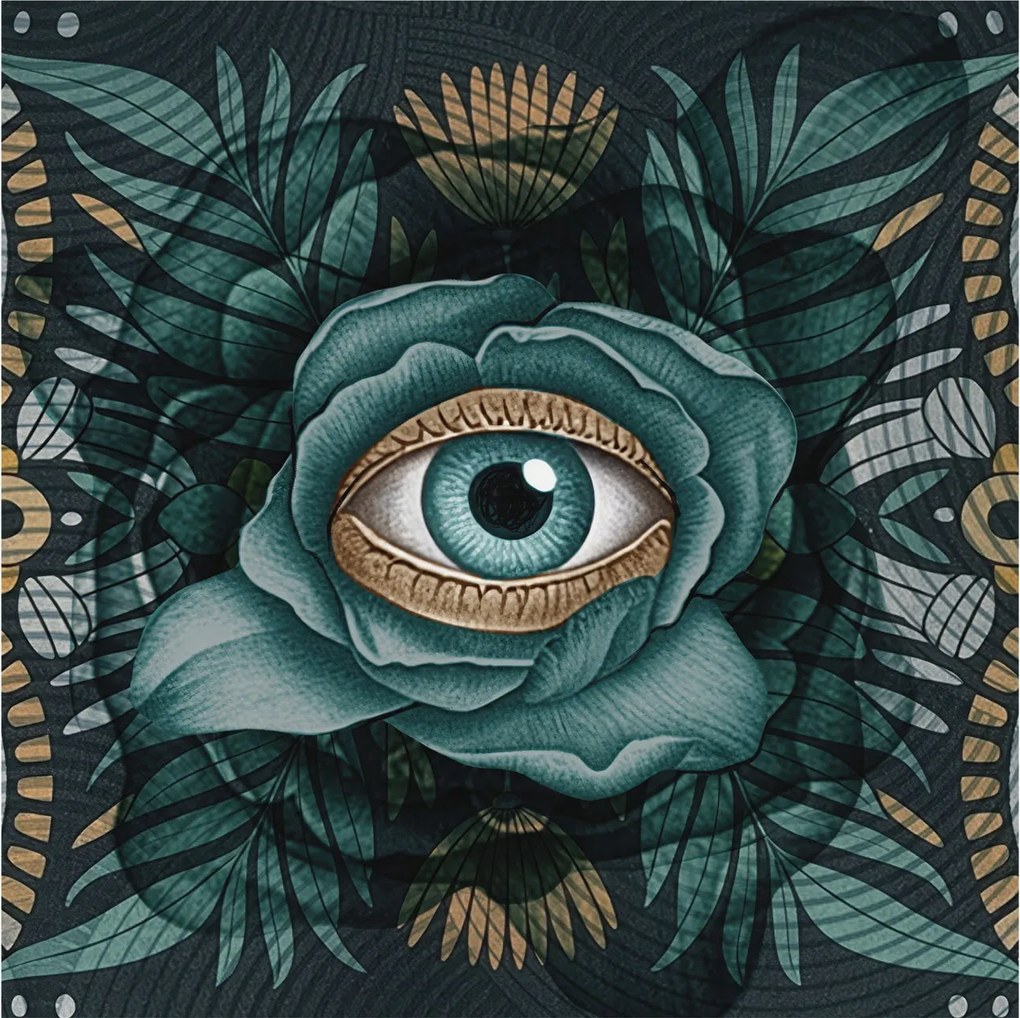 Dekoratív Fotótapéta Hálószobába Virágos szem 250x250 Ragasztó