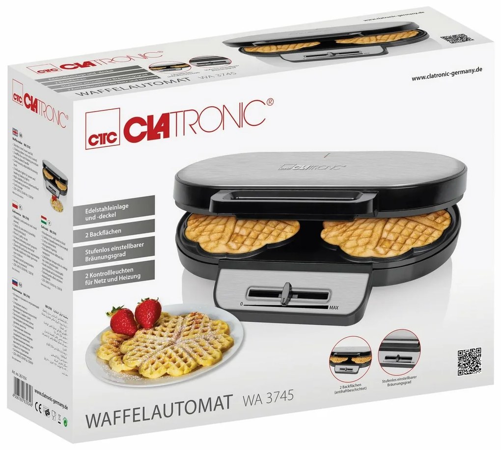 Clatronic WA 3745 dupla gofrisütő