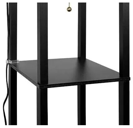 Állólámpa polcokkal 1xE27/60W/230V fekete/fehér