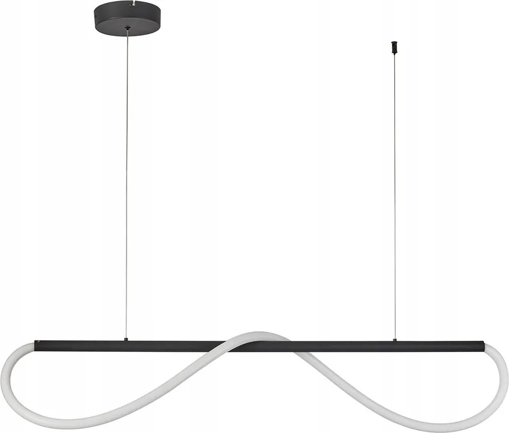 Meleca S 100cm-es fekete LED-es tömlőlámpa modern stílus