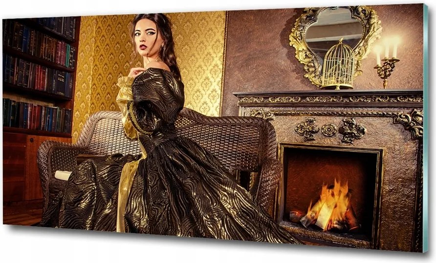 Fotó üvegkép Gitáros a mólón 125x50