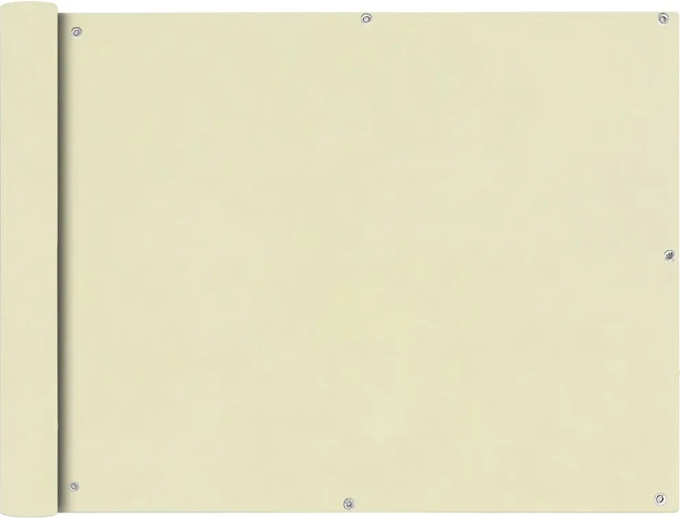 vidaXL 90x400 cm Krém Oxford szövetű erkély ablak sötétítő