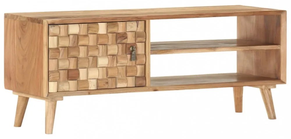 tömör akácfa TV-szekrény 100 x 35 x 40 cm