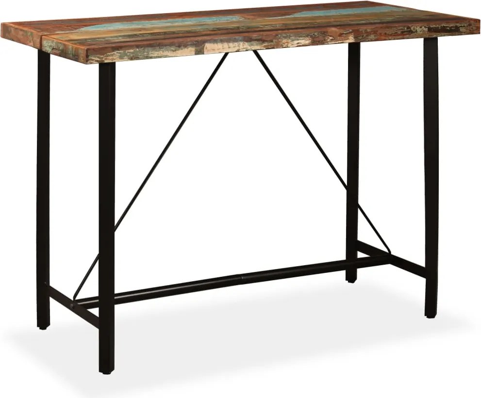vidaXL tömör újrahasznosított fa bárasztal 150 x 70 x 107 cm
