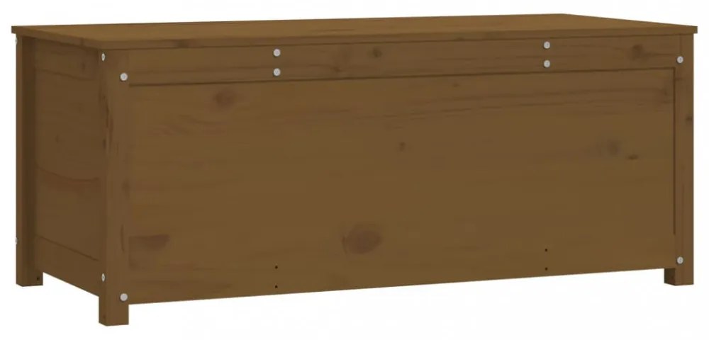 mézbarna tömör fenyőfa tárolóláda 110x50x45,5 cm