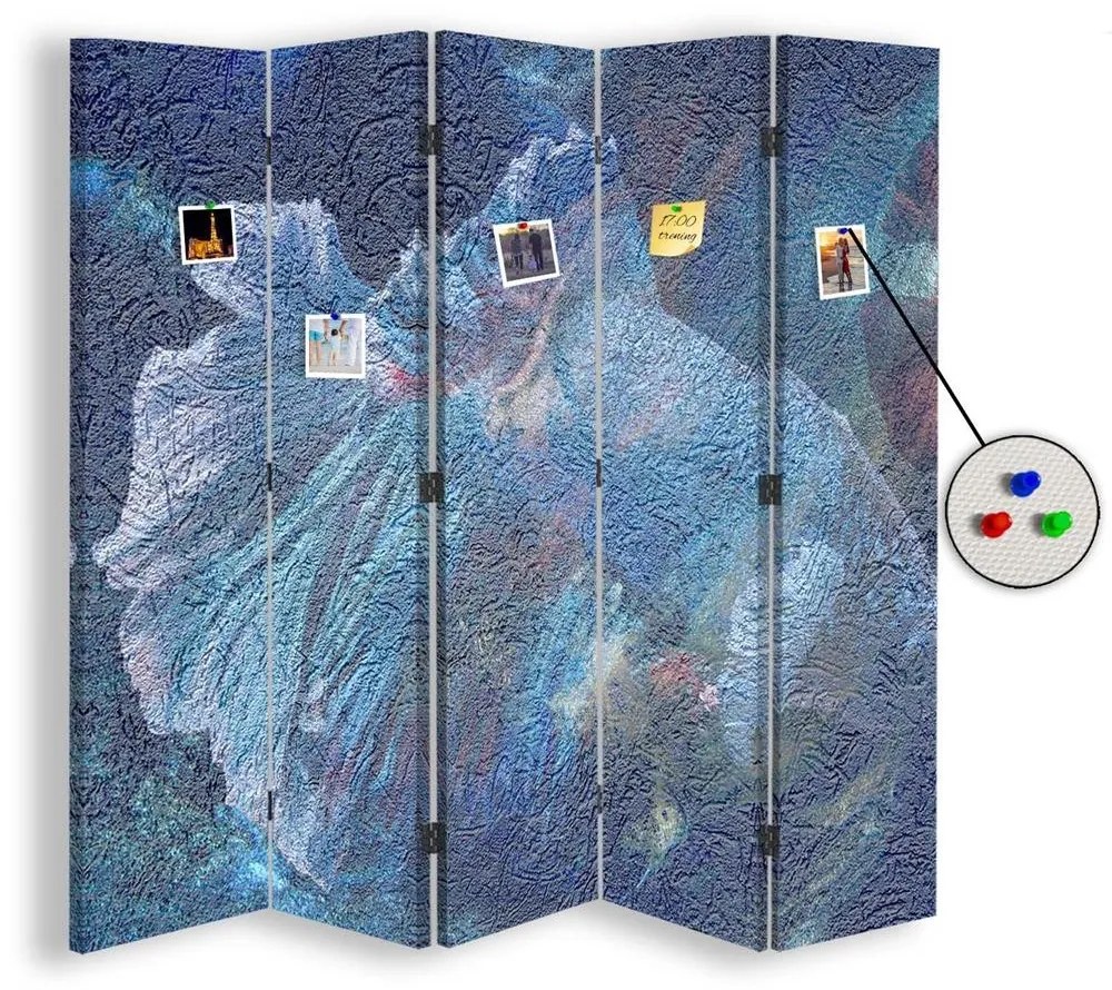 Gario Paraván Secret kék Méret: 180 x 170 cm, Kivitelezés: Parafa paraván