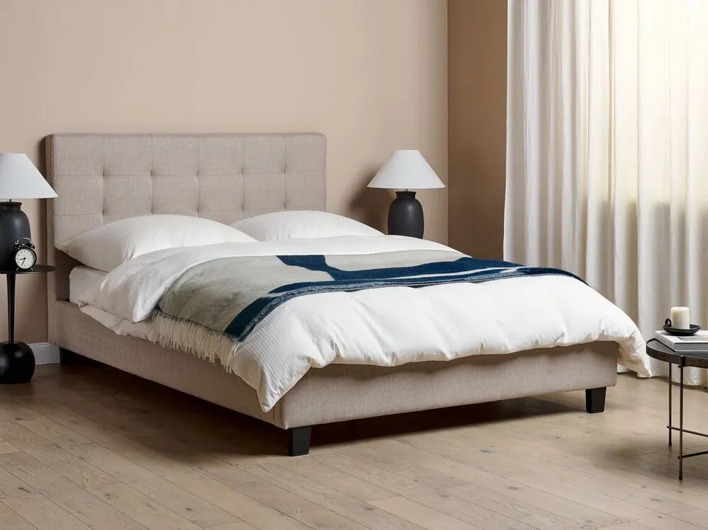 Franciaágy 140 cm ROLLA (ágyráccsal) (világosszürke). 1007494