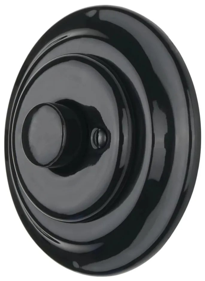 Bohemia-Design - Retro porcelán forgatható fényerőszabályzó kerettel 250V/10A fekete