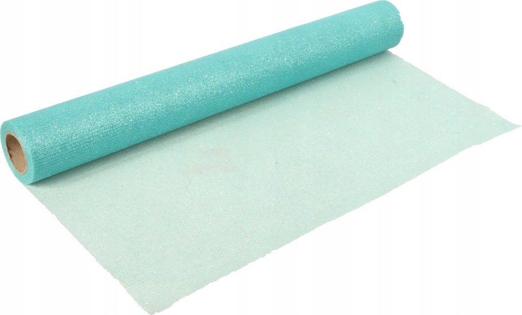 Világító tüll organza hálós türkizkék